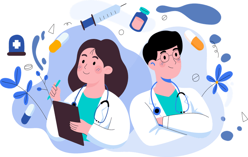 Medical students illustration