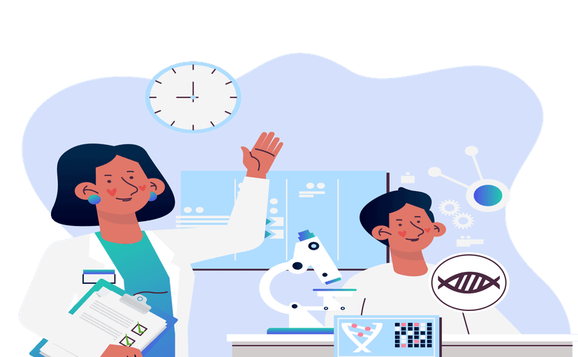 Medical student studying